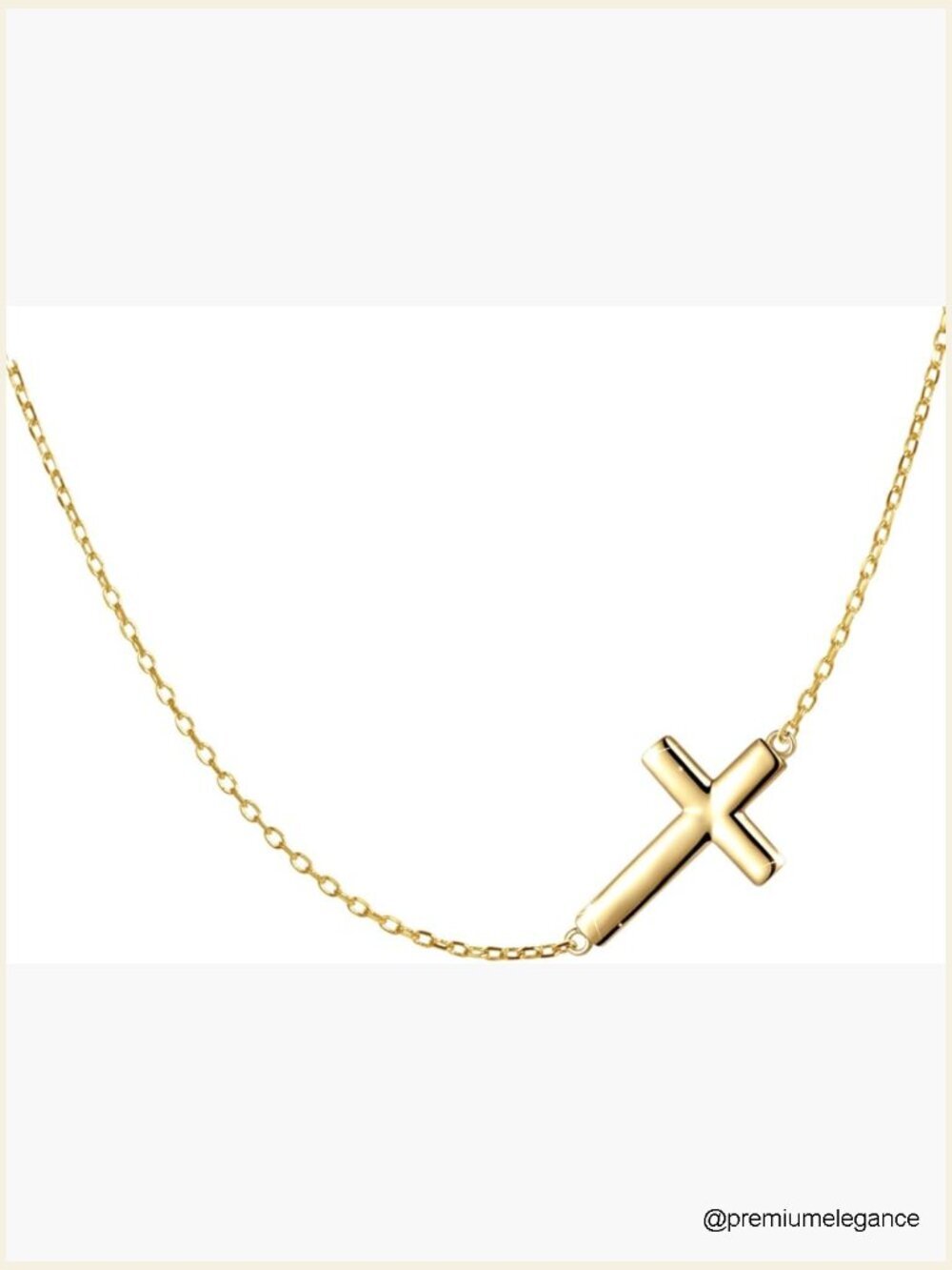 S925 Sterling Silver Sideways Cross Choker Necklace 14-18 inches